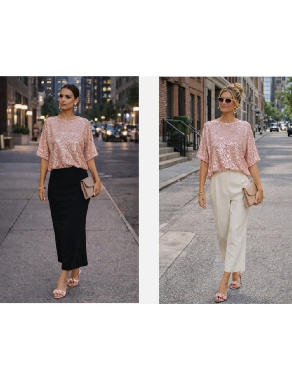 SALLY LAPOINTE moda operandi sequin oversized t-shirt tee goop top $890 us-8 - Picture 8 of 13